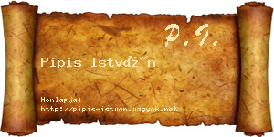 Pipis István névjegykártya